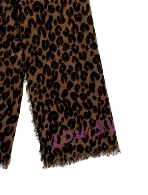 louis vuitton scarf replica leopard print|louis vuitton leopard graffiti stole.